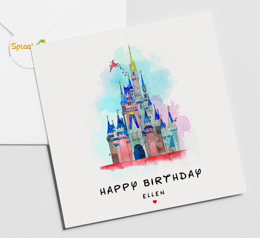 Disney Castle Birthday Card