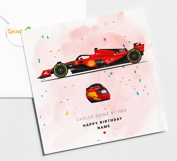 Carlos Sainz Birthday Card 2023