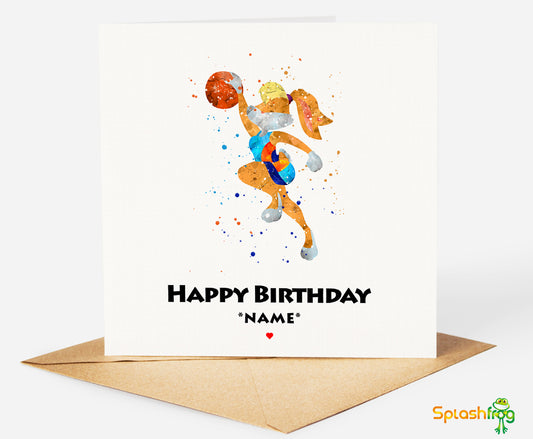 Space Jam Birthday Card. Fully Personalised Card.