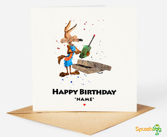 Space Jam Birthday Card. Fully Personalised Card.