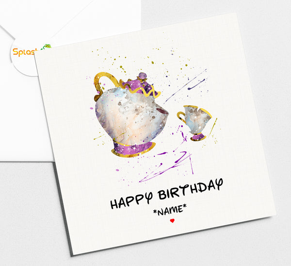 Chip and Mrs Potts - Birthday Card #360