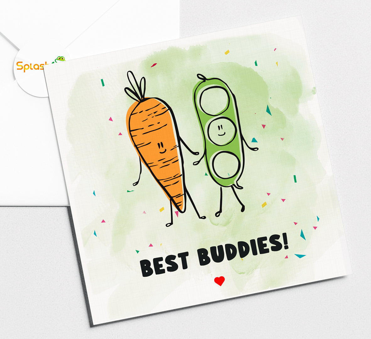 Carrot and Peas - Birthday Card #385