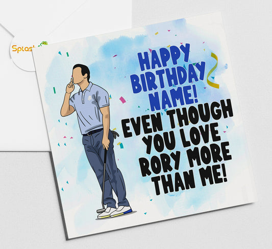 Rory Mcilroy - Birthday Card