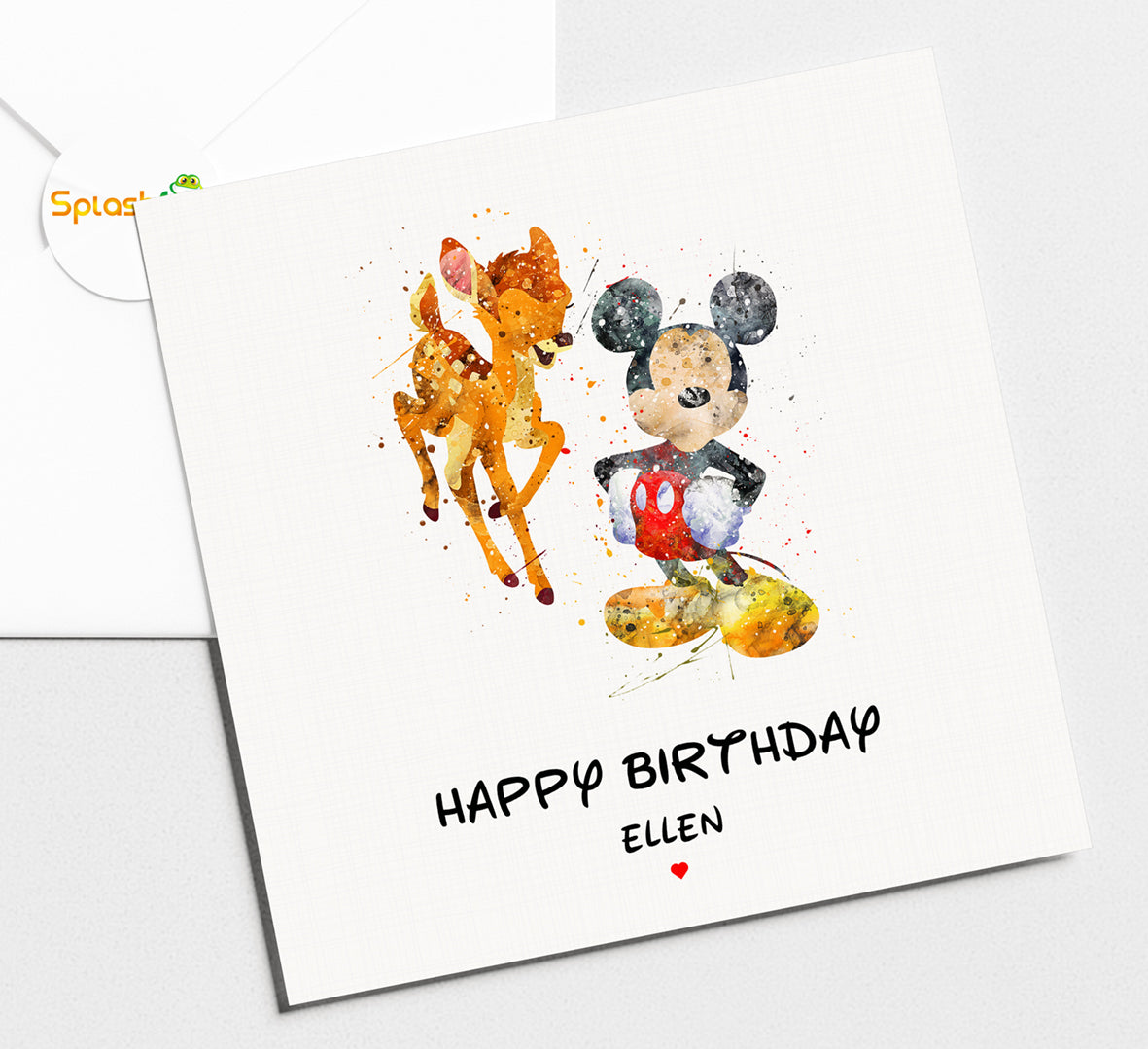 Mickey & Bambi - Birthday Card #327