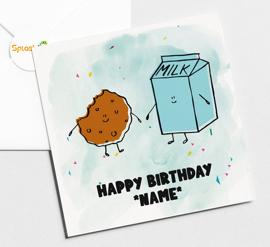 Milk and Cookie - Birthday Card #390