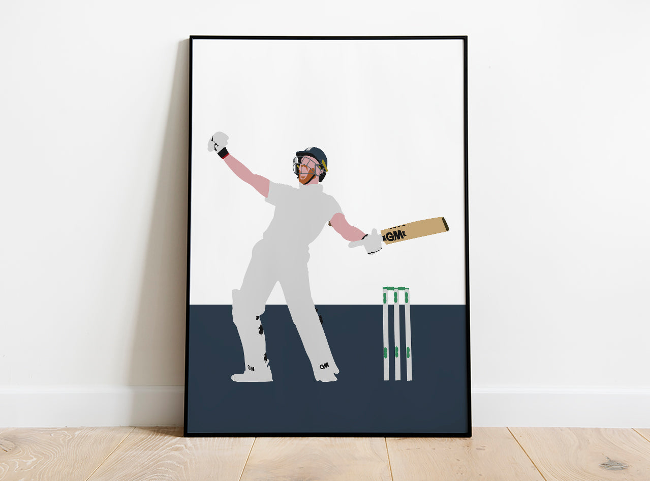England Cricket | Ben Stokes Ashes - Minimalist Art Print