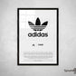 Origins of Adidas Print, Poster, Framed and on Canvas!