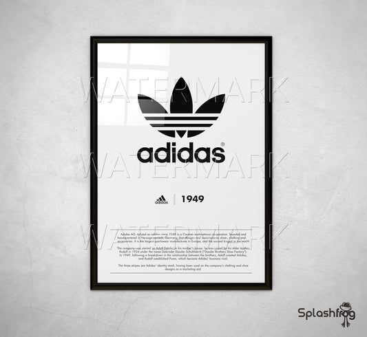 Origins of Adidas Print, Poster, Framed and on Canvas!