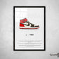 Origins of Air Jordan Trainer Print, Poster, Framed and on Canvas!