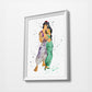 Aladdin & Jasmine - Watercolor Art Print