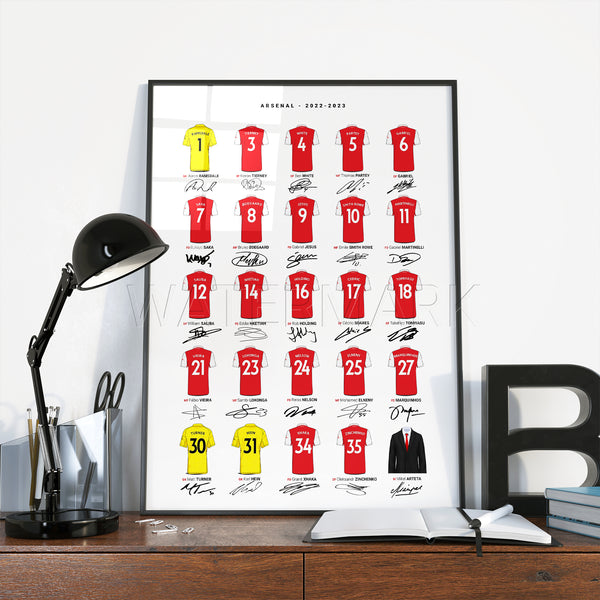 Arsenal Squad - 2022/23 Print