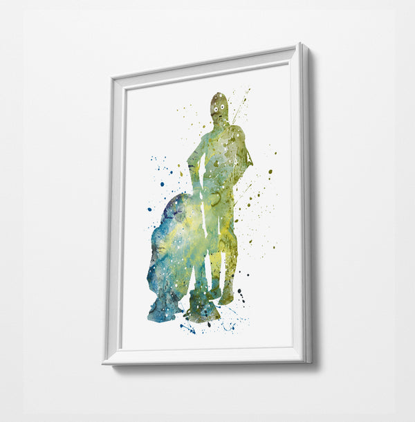 Star Wars C-3PO and R2-D2- Watercolour Art Print