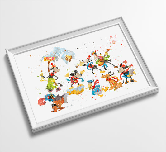 Mickey Mouse Art Watercolor Print 