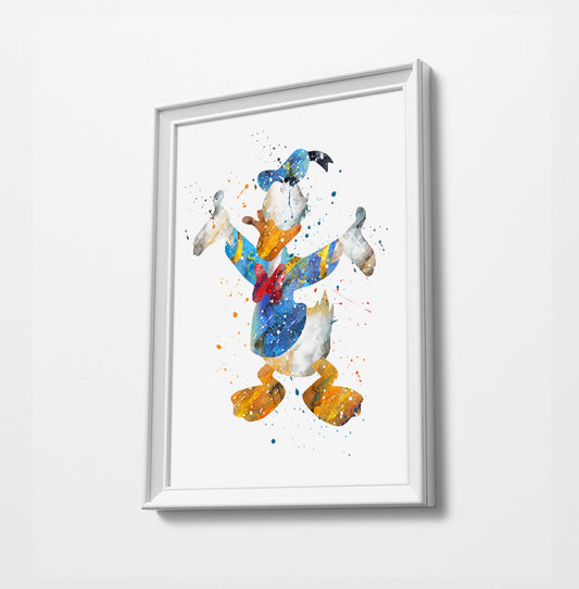 Donald Duck Print . Donald Duck Art . Donald Duck Gift idea