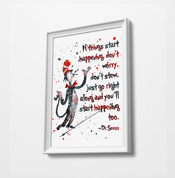 Dr Seuss - Watercolor Art Print #5