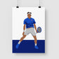 Roger Federer - Minimalist Art Print