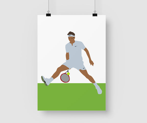 Roger Federer - Minimalist Art Print