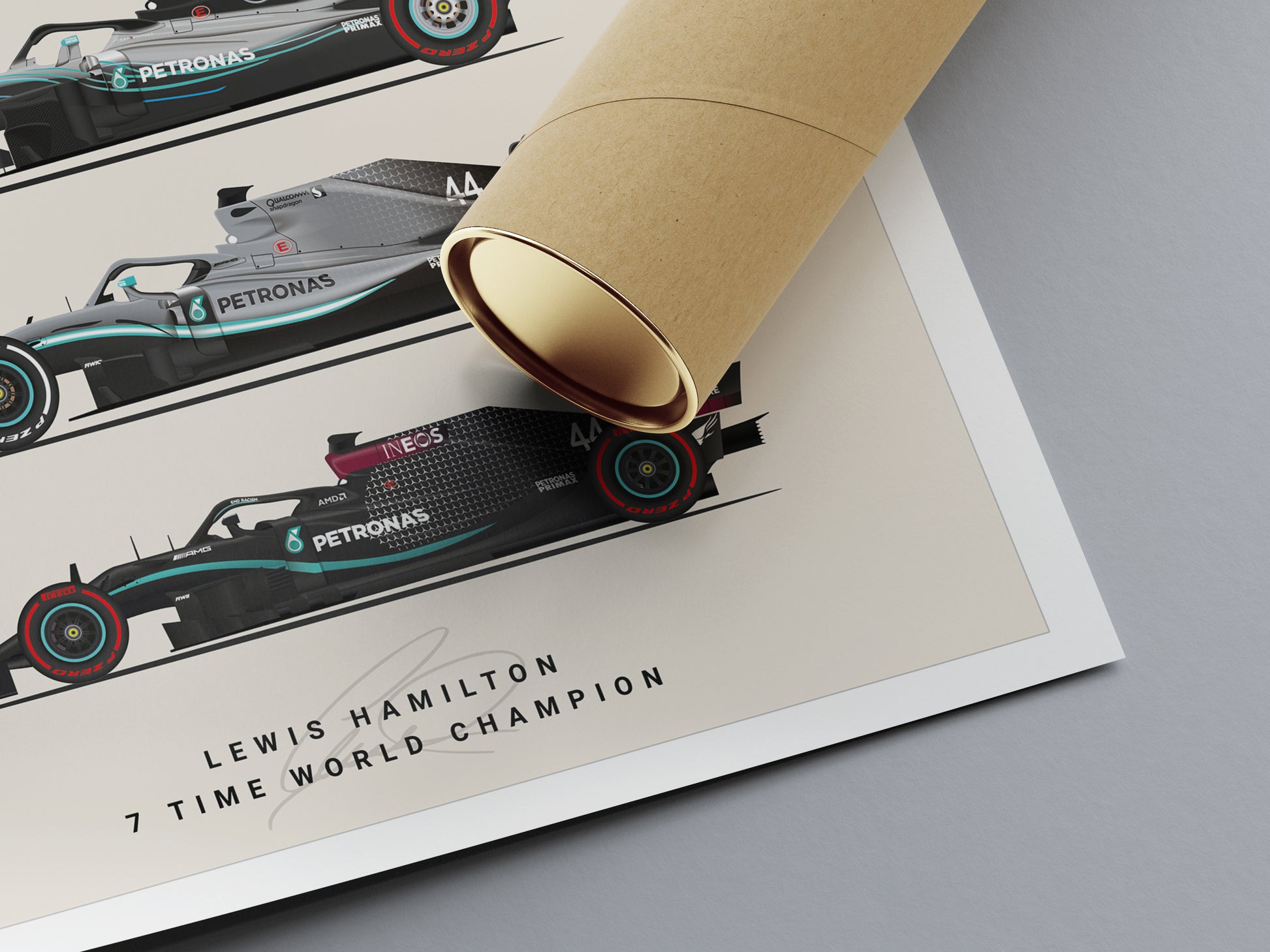 Lewis Hamilton F1 2021 Mercedes Car Design | Poster
