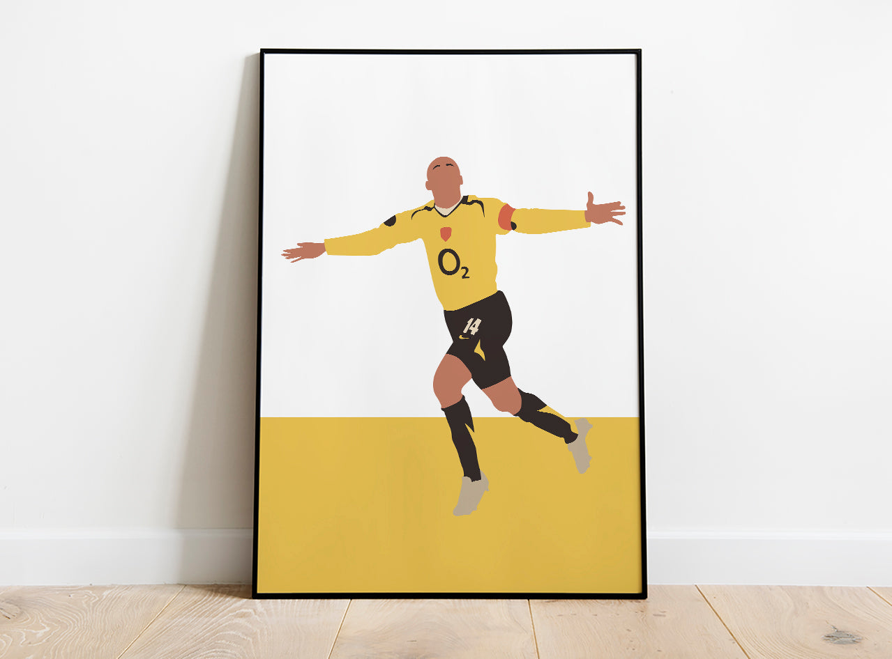 Thierry Henry vs Real Madrid Print Poster Artwork Wall Art