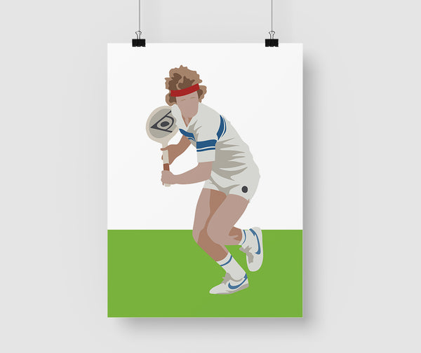 John McEnroe - Minimalist Art Print