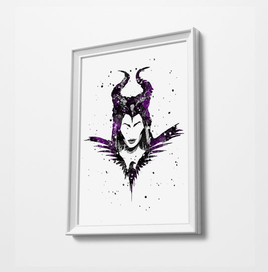 Maleficent - Watercolor Art  Print