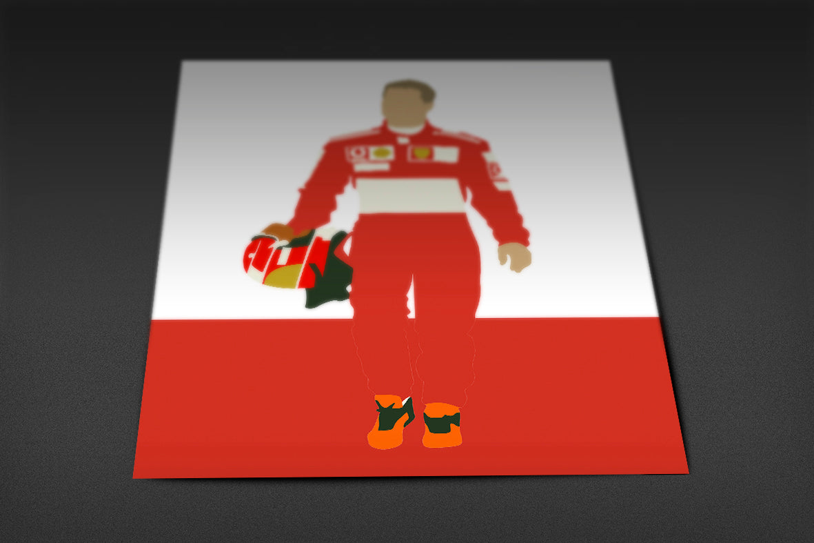 Michael Schumacher - Minimalist Art Print