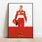 Michael Schumacher - Minimalist Art Print