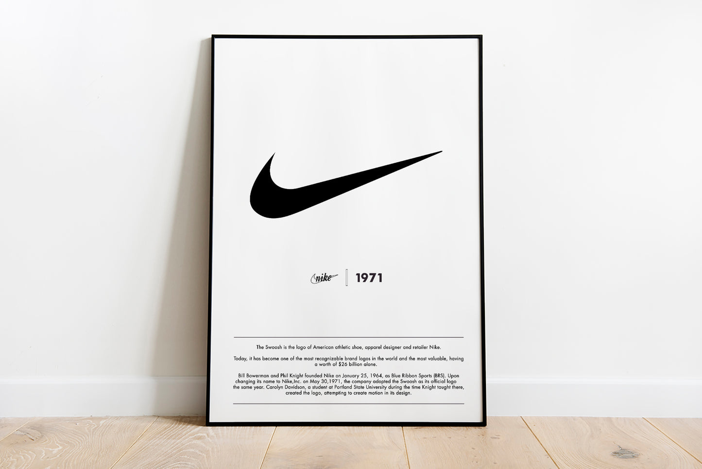Nike Brand Print, Poster, Wall Art by Splashfrog