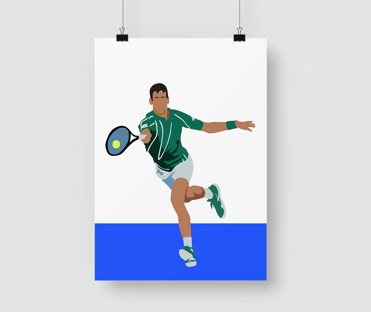Novak Djokovic - Minimalist Art Print