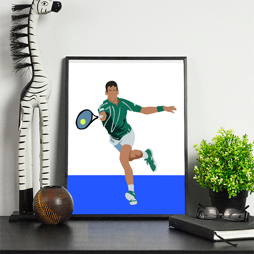 Novak Djokovic - Minimalist Art Print