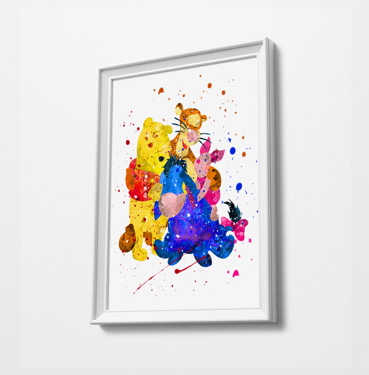 Winnie the Pooh friends Watercolour Prints