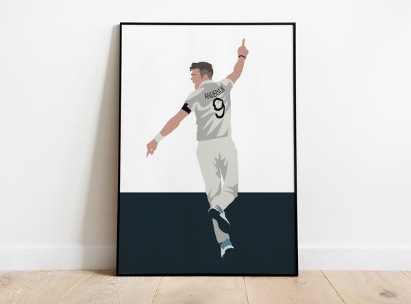 England Cricket | James Anderson - Minimalist Art Print