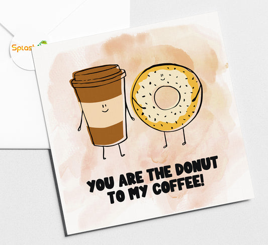 Coffee & Donut - Birthday Card #380