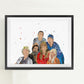 Royale Family | Minimalist Watercolor Art Print Poster Gift Idea For Him Or Her | British Tv Comedy