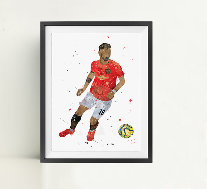 Bruno | Minimalist Watercolor Art Print Poster Gift Idea For Him Or Her | Football | Soccer