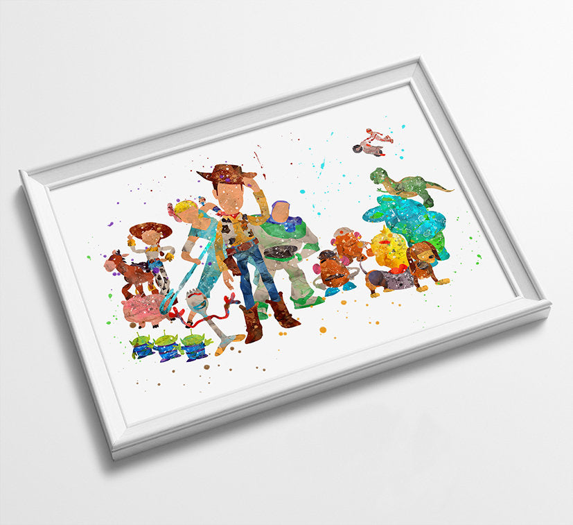 Toy Story 4 | Minimalist Watercolor Art Print Poster Gift Idea For Him Or Her |