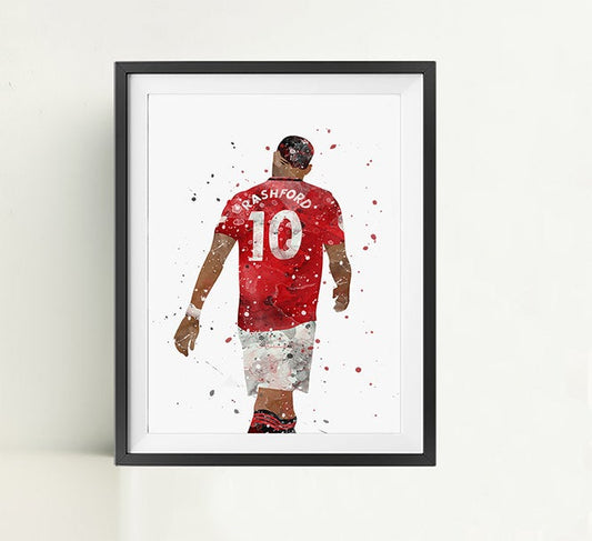 Marcus | Minimalist Watercolor Art Print Poster Gift Idea For Him Or Her | Football | Soccer