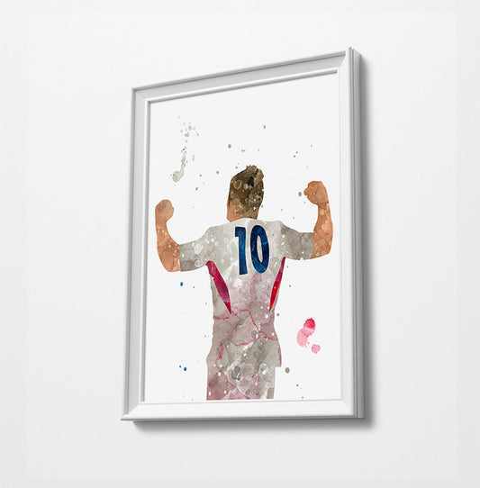WIlkinson Minimalist Watercolor Art Print Poster Gift Idea For Him Or Her | Rugby  Print Poster Art