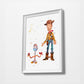 Toy Story Forky and Woody | Minimalist Watercolor Art Print Poster Gift Idea For Him Or Her |