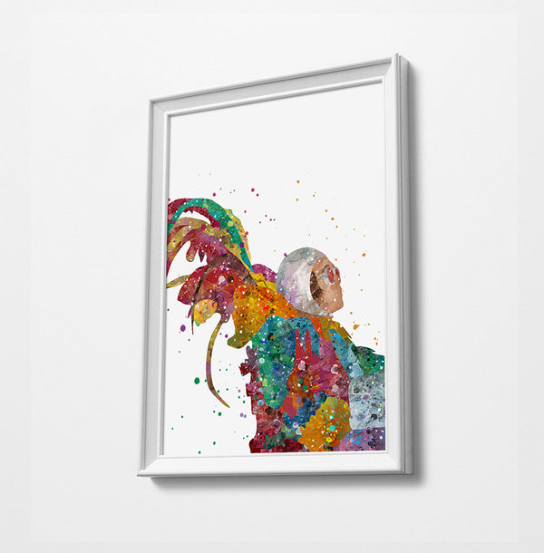 Elton Minimalist Watercolor Art Print Poster Gift Idea For Him Or Her Music Poster