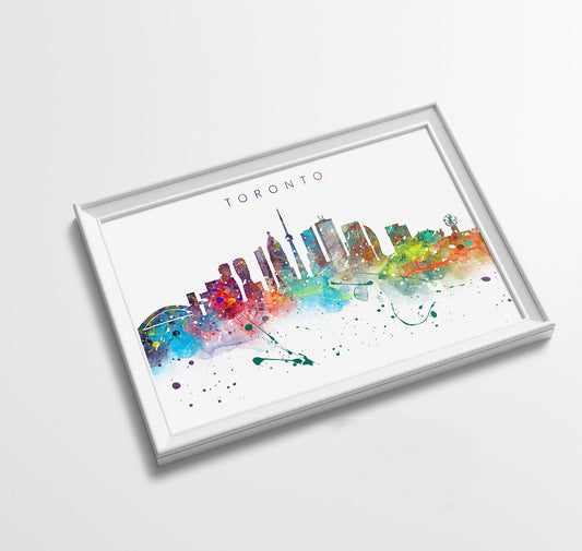 Toronto Skyline Art Print  | Minimalist Watercolor Art Print Poster Gift Idea For Him Or Her | Wall Art | City Skyline | City Prints