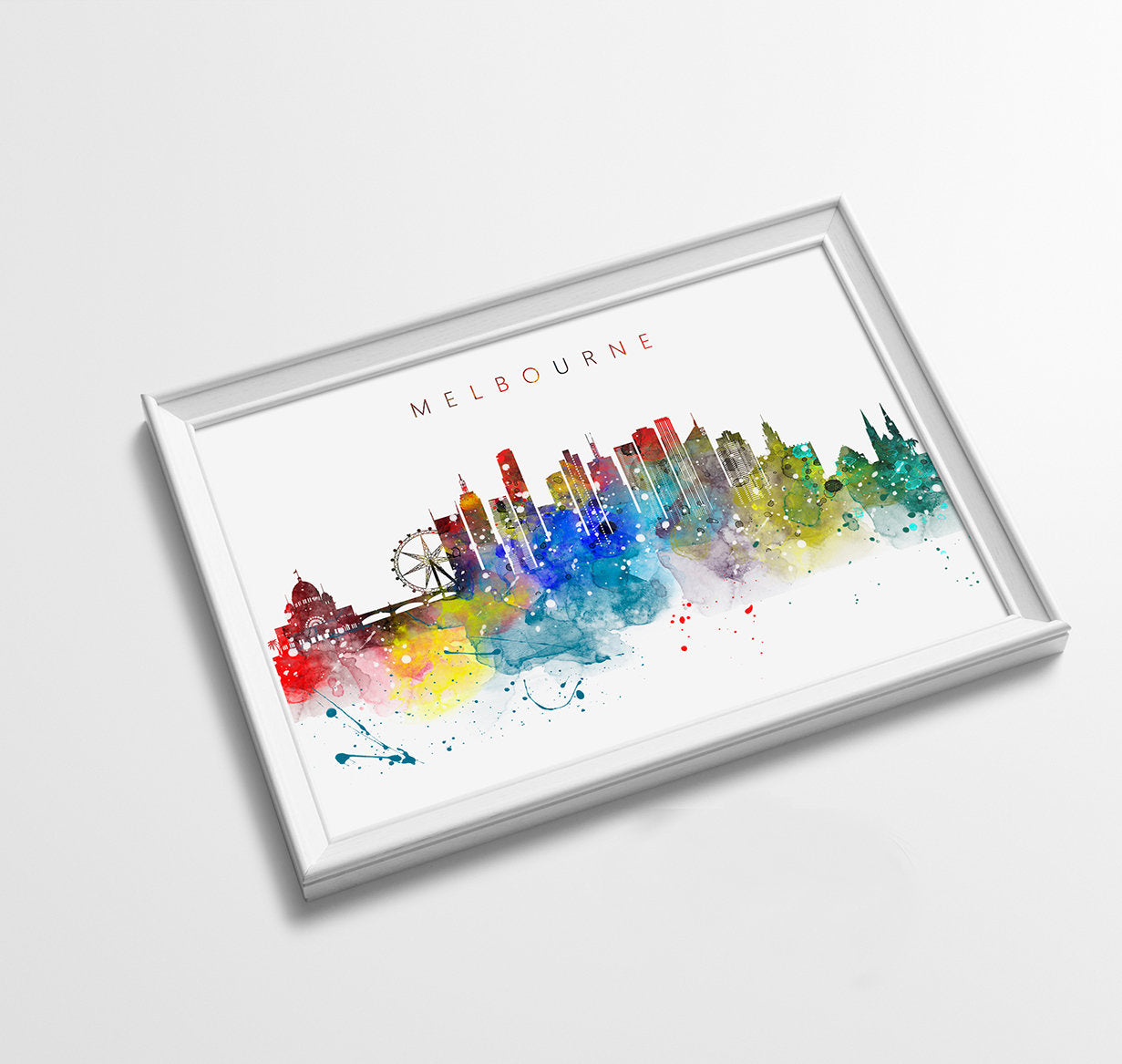 Melbourne  Skyline Art Print  | Minimalist Watercolor Art Print Poster Gift Idea For Him Or Her | Wall Art | City Skyline | City Prints