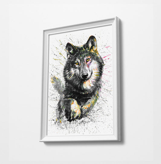 Husky Wolf Dog Animal Minimalist Watercolor Art Print Poster Gift Idea For Him Or Her Music Poster