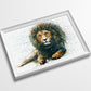 LION Animal Minimalist Watercolor Art Print Poster Gift Idea For Him Or Her Music Poster