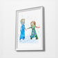 Anna Elsa | Minimalist Watercolor Art Print Poster Gift Idea For Him Or Her |