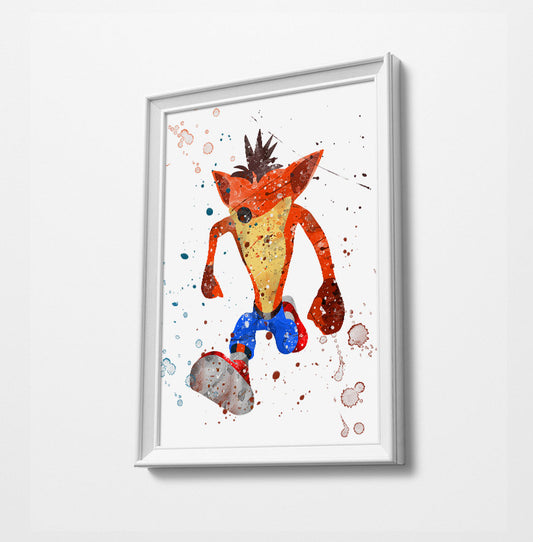 Minimalist Watercolor Art Print Poster Gift Idea For Him Or Her | Gaming Print Artwork |