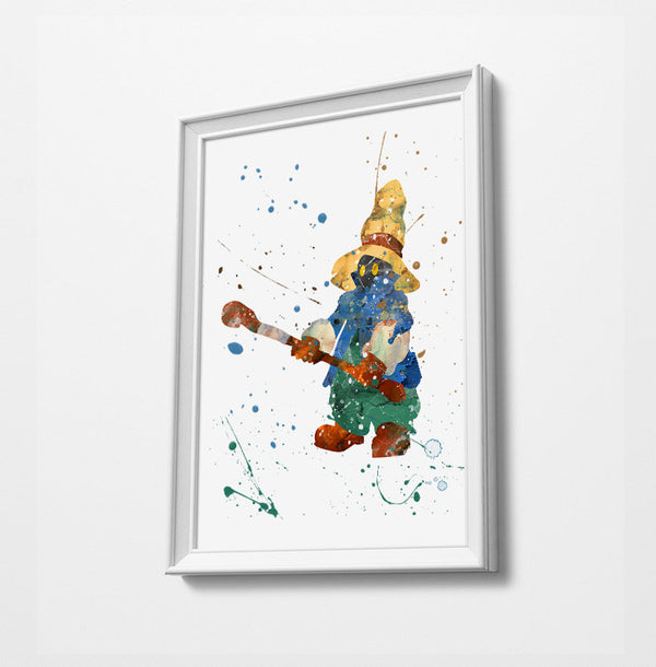 Minimalist Watercolor Art Print Poster Gift Idea For Him Or Her | Gaming Print Artwork |