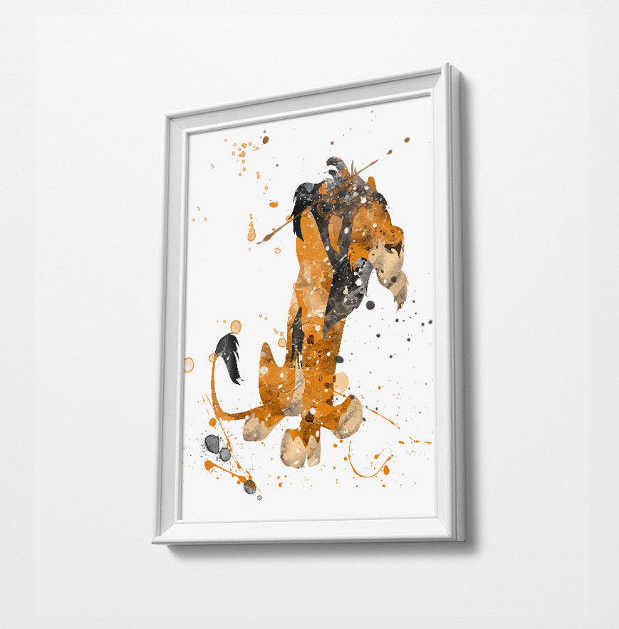 Scar | Minimalist Watercolor Art Print Poster Gift Idea For Him Or Her | Nursery Art | Gift for Baby |