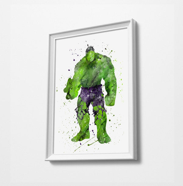 Superhero Minimalist Watercolor Art Print Poster Gift Idea For Him Or Her | Movie Artwork