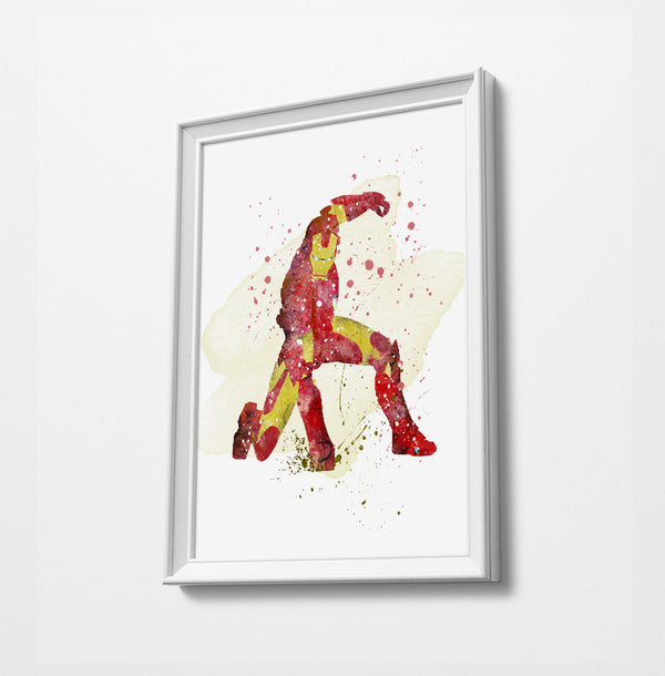 Superhero Minimalist Watercolor Art Print Poster Gift Idea For Him Or Her | Movie Artwork